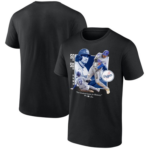 Men's Shohei Ohtani Black Los Angeles Dodgers Greatest Game T-Shirt