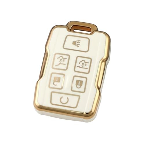 Cover portachiavi per Chevy GMC: 6 pulsanti custodia portachiavi adatta per Chevy Tahoe bianca - Foto 1 di 5