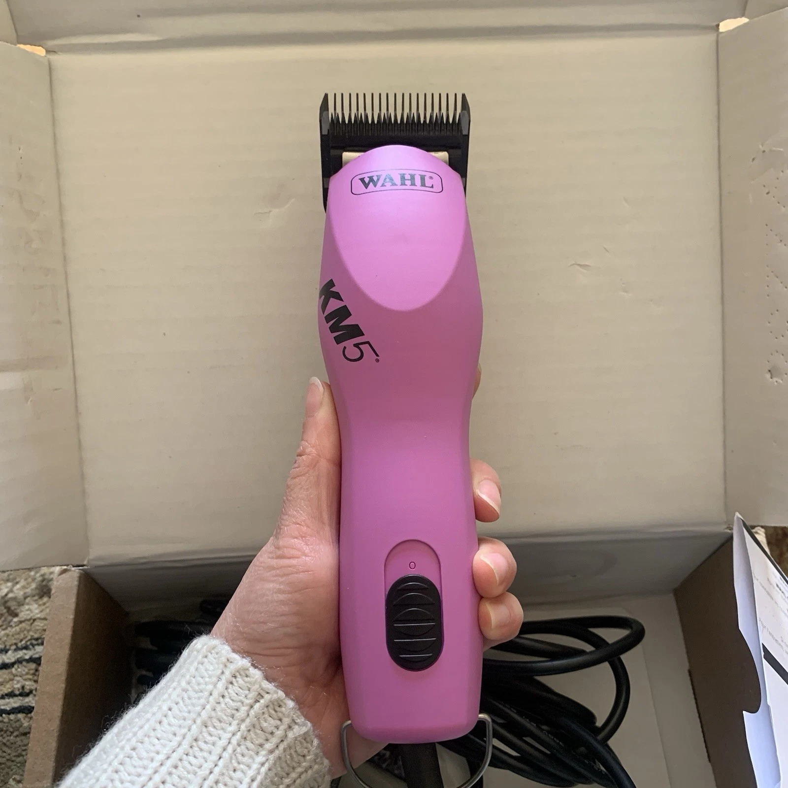 Wahl KM5 2 Speed Motor Animal Clippers Pink 09787-300 Pet Grooming, Gently Used