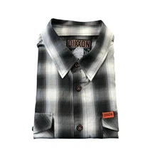 Dixxon Flannel Company Shirt Mens XL Black White Ross Alley Bamboo Blend Plaid