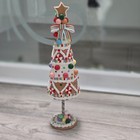 Cupcakes & Cashmere Candy Coated Gingerbread Gliteeree Christmas Tree Table Top