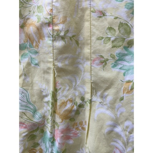 Vintage 70er Hausmantel Hawaii Kleid lang Flatterärmel Blumen Spitzenbesatz Maxi Gr. M - Bild 16 von 16