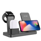 3 In 1 Qi Wireless Charger Dock Stand 3.3ft Cable for Apple Watch AirPods iPhone