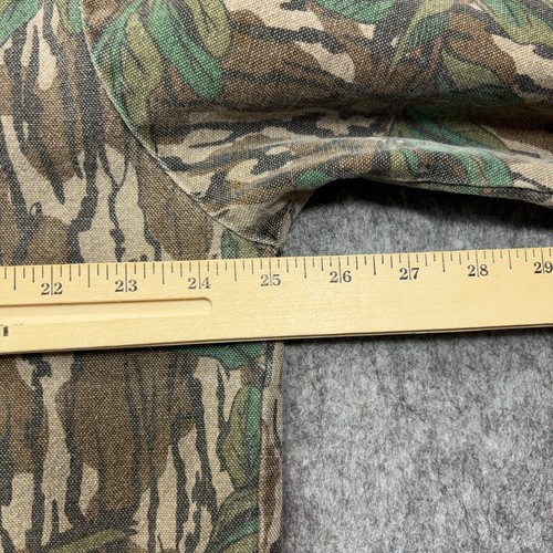 Vtg Mossy Oak Shirt Mens XXL Greenleaf Camo Button Down Heavy Shacket USA Made - Picture 8 of 9