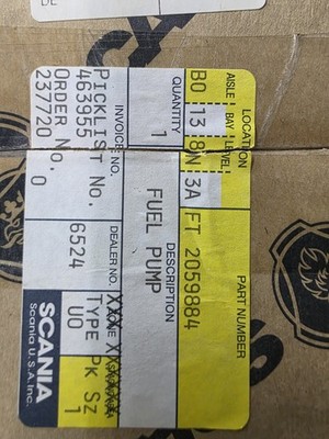 Scania 2059884 Fuel Pump OEM Brand New In Box Free Shipping
