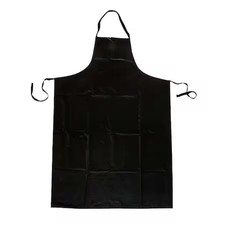 Condor 4T296 Bib Apron, Nitrile/Hycar Rubber/Polyester, Black, 45 In, Universal