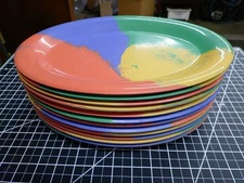 (12) GET Melamine Multi-Color OP-120-CE 12" x 9″ Oval Platter