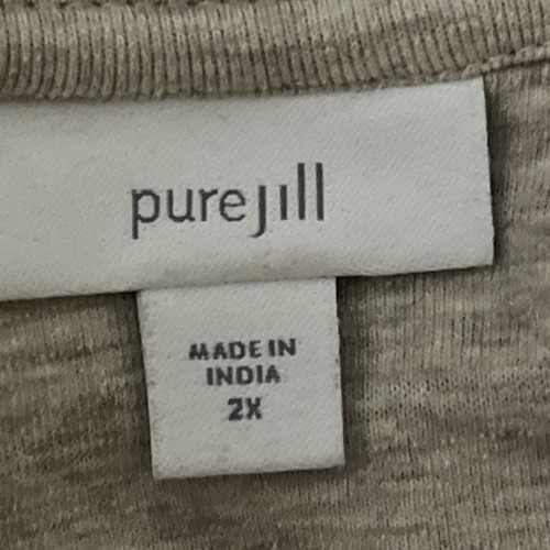 Pure J Jill Tunic Top Diagonal Knit Mock Neck Cotton Stretch Cozy Women 2X - Picture 9 of 11