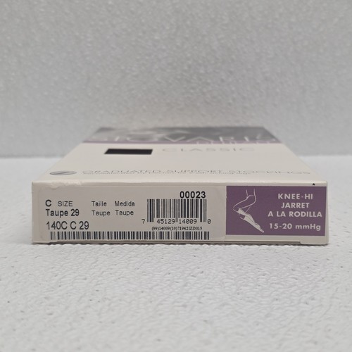 SIGVARIS Delilah Taupe Classic Knee- High Support Stockings 15-20 mmHg Size C - Picture 10 of 10