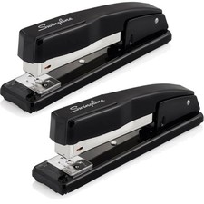 Commercial Stapler, 20 Sheet Capacity, Jam Free, Metal, 2 Pack, Black 44401AZ