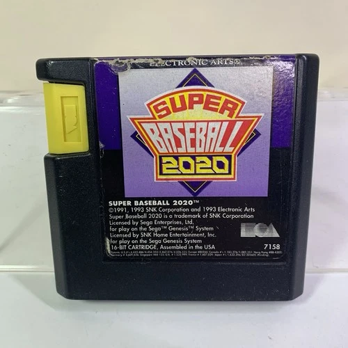 VTG Super Baseball 2020 (Sega Genesis, 1993, Cartridge Only) Tested and Working