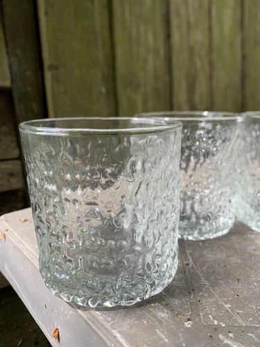 4 x Vintage Retro 70s Ravenhead Siesta Tumbler Ice Bark Whisky / Juice Glasses - Picture 2 of 4