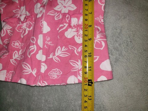 Savannah Hooded Jacket T-Shirt Girls Size 12M Pink Short Sleeve Floral Hawaiian - Picture 5 of 5