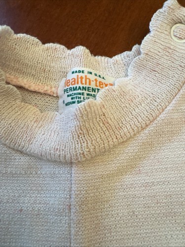 Vintage Health-Tex One Piece Romper Stork Applique 6 Months - Picture 4 of 10