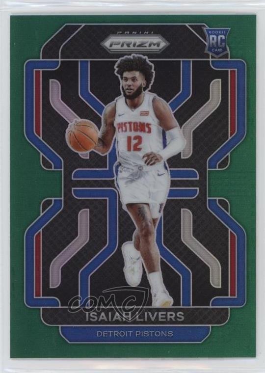 2021-22 Panini Prizm Green Prizm Isaiah Livers #296 1g64