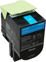 Lexmark 802HC High Yield Toner - Cyan Normal,Black,80C2Hc0 Black Normal