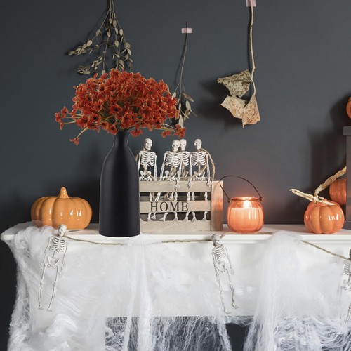 30 paquetes de flores artificiales de otoño para exteriores falsas flores de imitación de otoño para... - Imagen 4 de 7