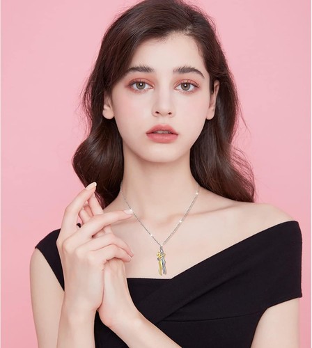 S925 Sterling Silber umarmendes Paar Halskette - perfektes Liebesgeschenk für Sie & Ihn - Bild 8 von 9