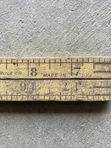 Vintage Wood Brass Lufkin Folding Ruler No. 48 Two Foot - Picture 4 of 12