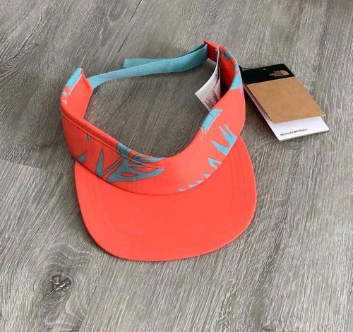 The North Face Adjustable Class V Visor Orange Tropical Paintbrush Print NEW - Picture 4 of 5
