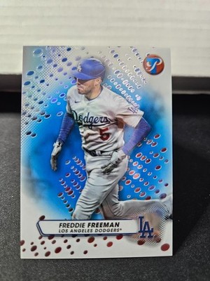 2023 Topps Pristine Freddie Freeman Blue Refractor /75 #129 LA Dodgers