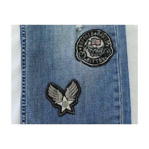 Buffalo David Bitton Evan-X Jeans W33 L32 Slim Straight Stretch Patch - Imagen 9 de 13