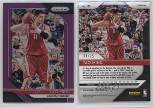2018-19 Panini Prizm Purple Prizm /75 Yao Ming #135 HOF