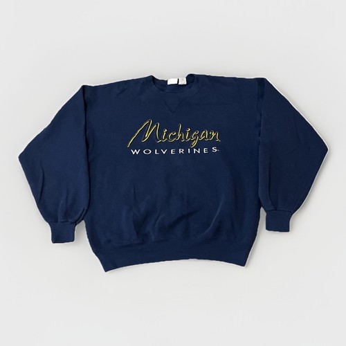 VTG M J Soffe University Of Michigan Wolverine Crewneck Sweatshirt LARGE USA