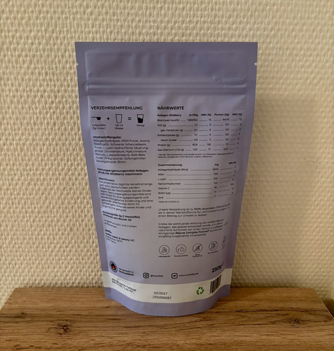 Wellbe Well be Beauty Kollagen Wildberry zuckerfrei,gluten/hormonfrei 50Portione - Bild 2 von 2