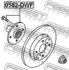 WHEEL HUB FRONT FEBEST 0582-DWF V NEW OE REPLACEMENT - Picture 3 of 6