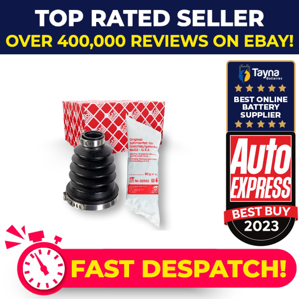 CV Joint Boot fits CITROEN C3 Mk2, Mk2 VTi 1.2 1.4 1.6 1.4D 09 to 16 C.V. 3287F3