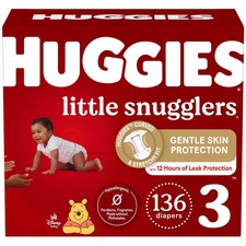Huggies Little Snugglers Diapers Huge Pack - Size 3 136ct 
