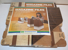 8 Fellowes Magazine File by Bankers Box Corrugated Cardboard Woodgrain/White