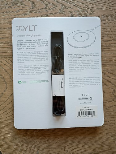 TYLT Shield 2 Pack Wireless Charger Pad | Wireless Charging Station | Qi-black - Picture 5 of 6