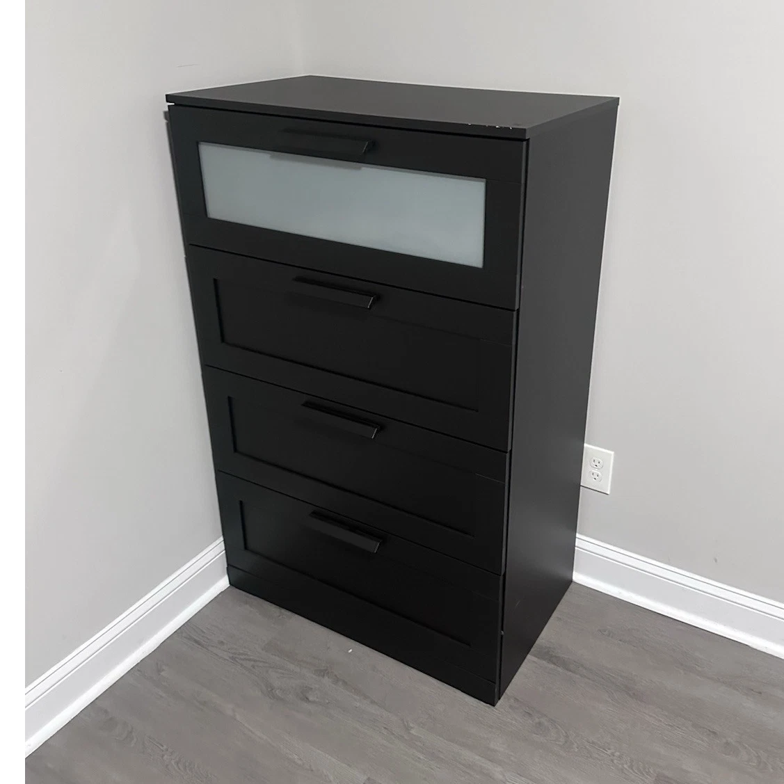black ikea 4 drawer dresser DOLLY Elegant Black Asymmetrical Stain Sleeveless Short Party Dress-PAPA (V) M / Black