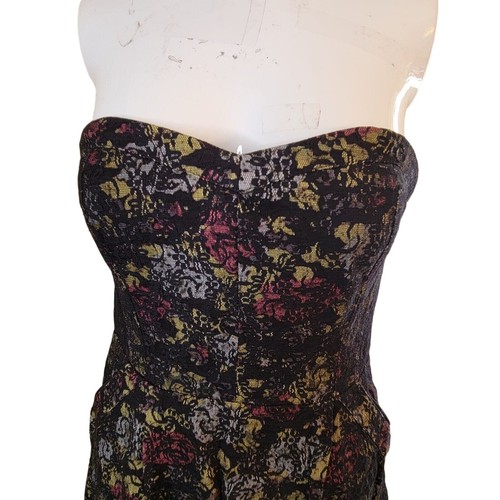 Free People size 6 dress women ribbed stretch pockets lining wire flower zip - Picture 5 of 16