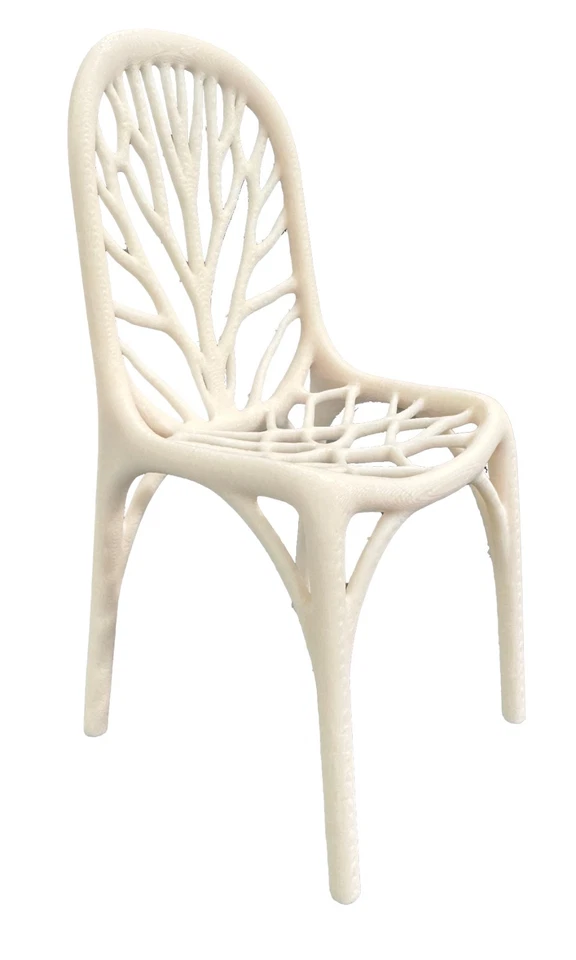 Silla Mueble Muñeca Escala 1/6 Para Casa de Muñecas Barbie - Impresión 3D - Color Crema Foto 4 de 4