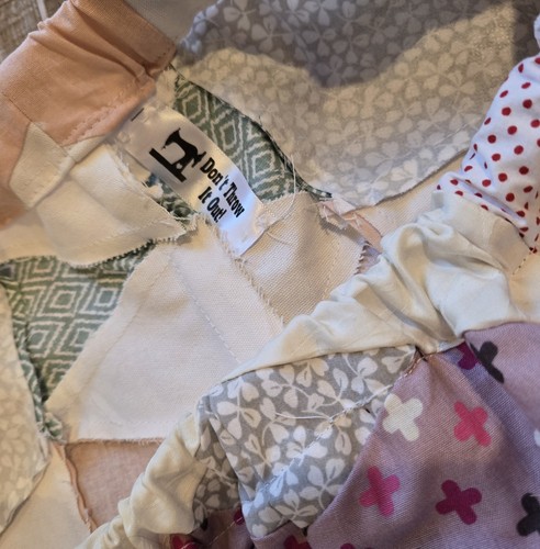 Quilt Top Palazzo Pants M-L Hippie Peace Handmade Don't Throw It Out - Picture 5 of 7