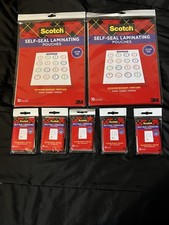 Scotch Self-Sealing Laminating Pouches Business Card  Letter Size Lot NEW