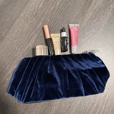 Lancome  6pc Travel Set. Absolue Eye Cream/Lipstick/Mascara/Makeup Bag