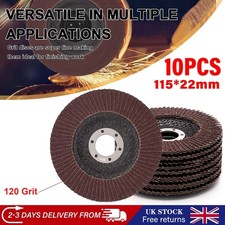 10X FLAP GRINDING SANDING DISCS 115MM 4.5" 120-GRIT GRINDING ANGLE WHEEL DISCS? 6.49 per disc