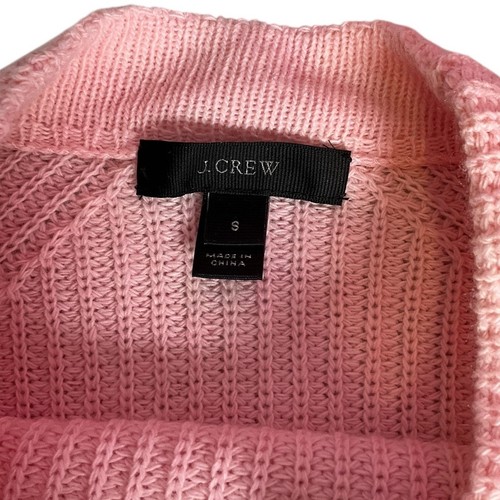J.Crew Pink Wool Blend Sweater with Velvet Bow Neck Size Small Preppy Luxury - Picture 8 of 10