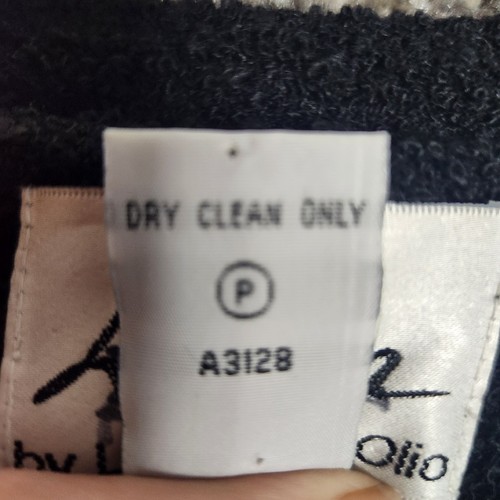 Chaqueta De Colección Linea Louis Dell'Olio Bordada Mezcla Lana Para Mujer M Negra Cachemira - Imagen 11 de 14