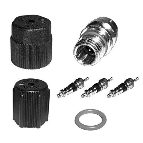 A/C System Car R12 & R134a A/C Air Conditioner Valve Core And Cap + Remover Kit - Picture 3 of 7