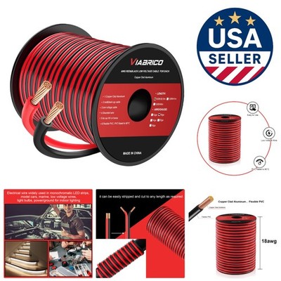 Versatile 18AWG 100FT Dual Conductor Wire - Perfect for Electrifying Projects