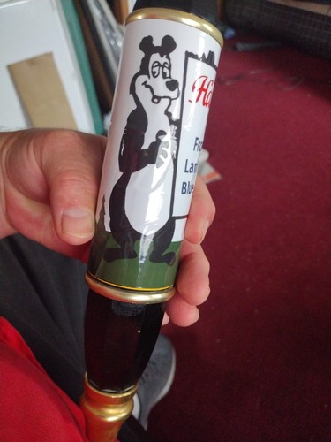 HAMM'S BEER TAP HANDLE STICK SHIFT KNOB OLD BEAR PINE TREES LOGO 11.75 INCH TALL - Picture 5 of 7