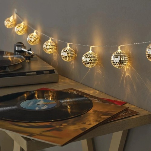 Mainstays 10-Count Battery-Operated Indoor Disco Ball Lights,with Warm White LED - Picture 3 of 6