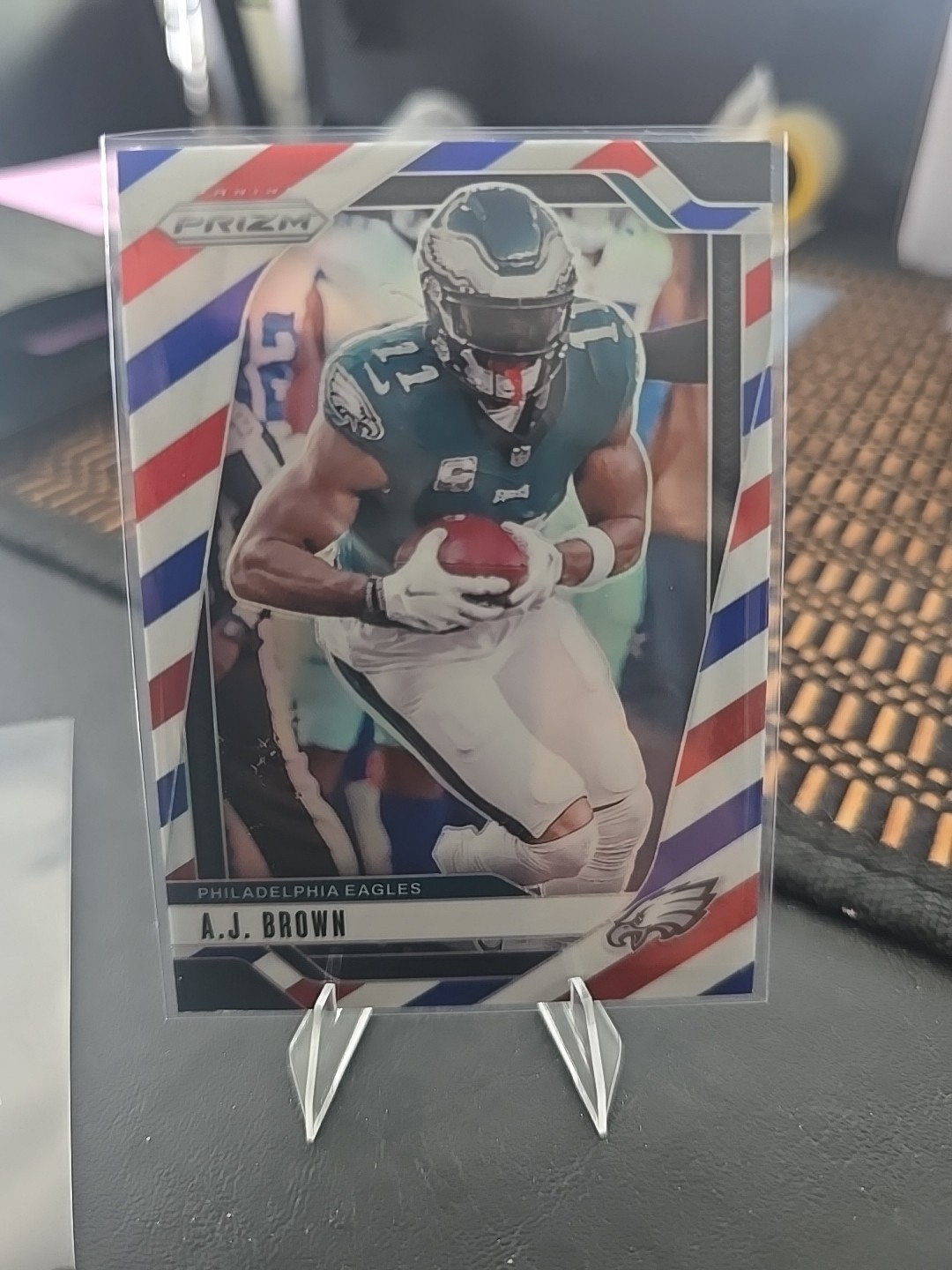 2024 Panini NFL Prizm A.J. Brown Red White Blue Prizm #233 Eagles