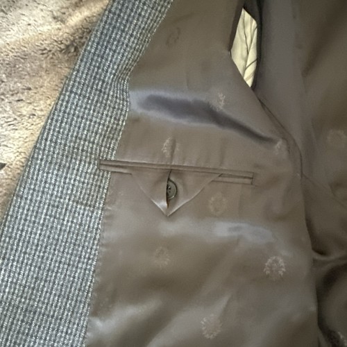 Blazer uomo Ralph Lauren Black Label cappotto sportivo lana seta grigio blu a quadri 46R - Foto 8 di 15