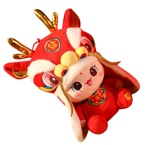 Dragon Plush Doll Chinese Figure Stuffed Animals for Adults Decor - Imagen 6 de 12